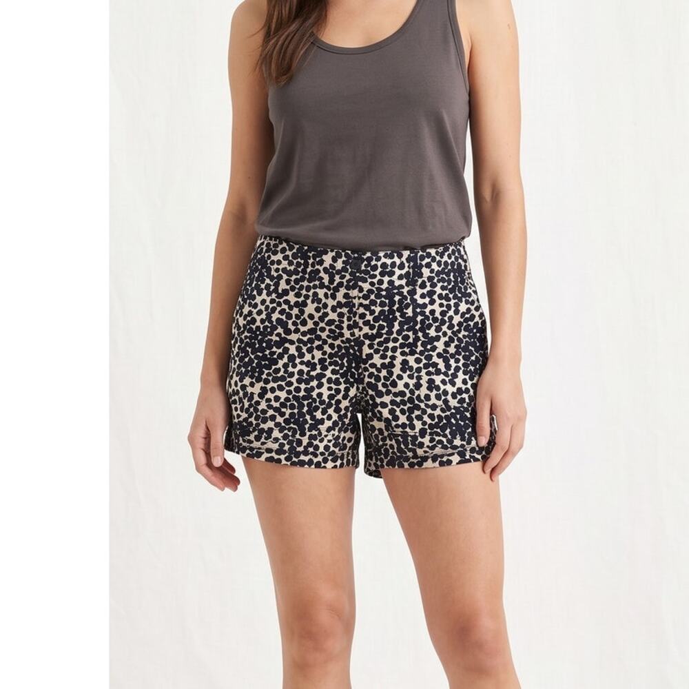 LOFT Outlet Womens Size 12 Cargo Short Black and White Animal Print